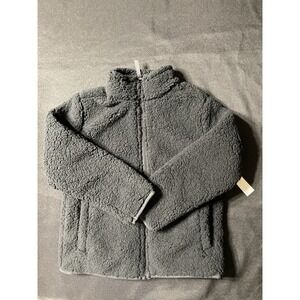 Amazon Essentials Sherpa Fleece Jacket Black Kids Small 6-7 NWT Zip Up